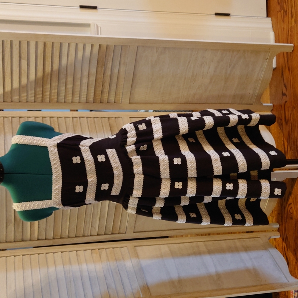Unique Vintage x Barbie Black and White Sundress XL